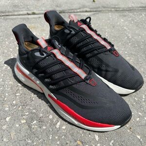 Adidas Alphaboost V1 Shoes Black And Red Men's Size 12.5